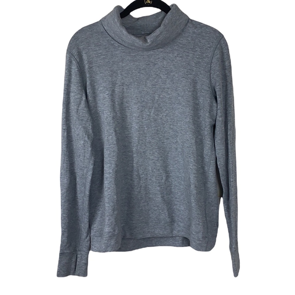 Lululemon Double Up Reversible Long Sleeve - Heathered Slate/ Modern Stripe - Picture 7 of 14
